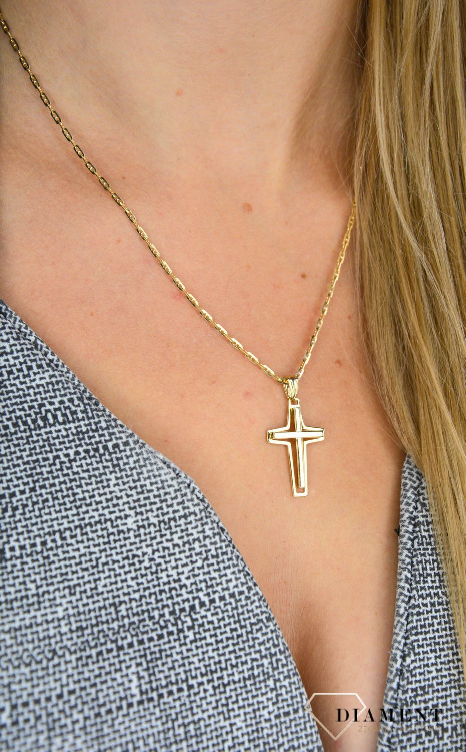 Złoty łańcuszek 585 ankier z poprzeczkami 2 mm.jpg